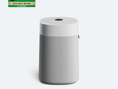 Blueair Blue Pure 211i Max air purifier, fabric pre-filter, front view
