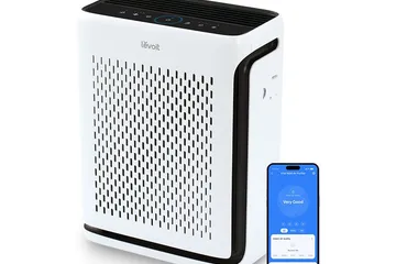Levoit Vital 100S-P True HEPA air purifier, white, front view