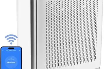Levoit Vital 200S-P smart air purifier in white and grey, front view