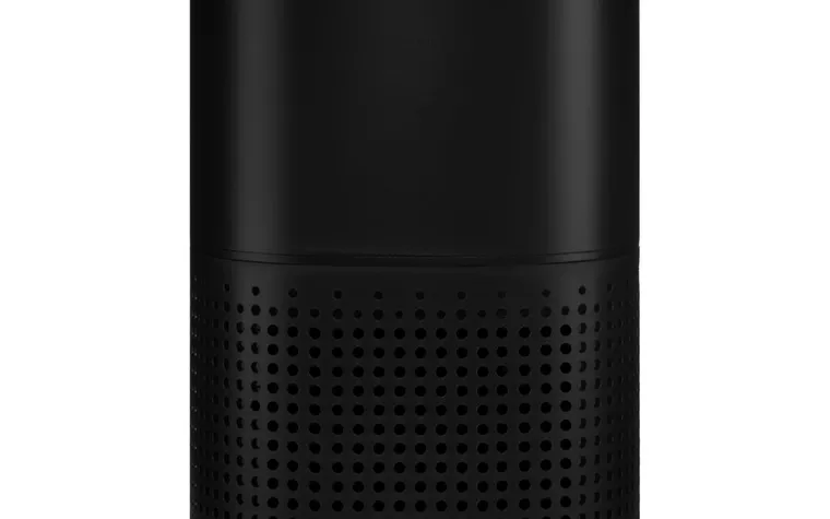 PuroAir 240 air purifier, cylindrical white tower, front product shot