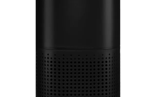 PuroAir 240 air purifier, cylindrical white tower, front product shot